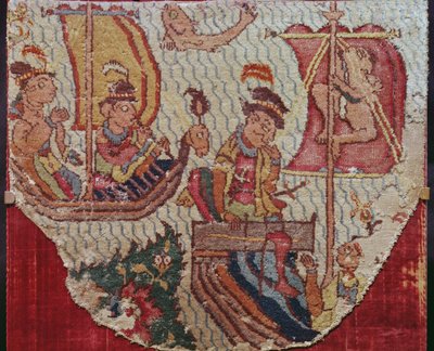 インドポルトガル語のモチーフ、サファヴィー朝の敷物 作： Persian School