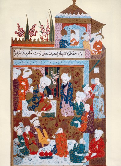 16世紀後半の長男アリフを治すルミ 作： Persian School