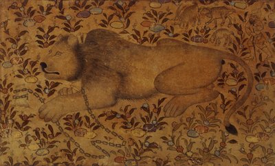 ライオンの研究、16世紀 作： Persian School