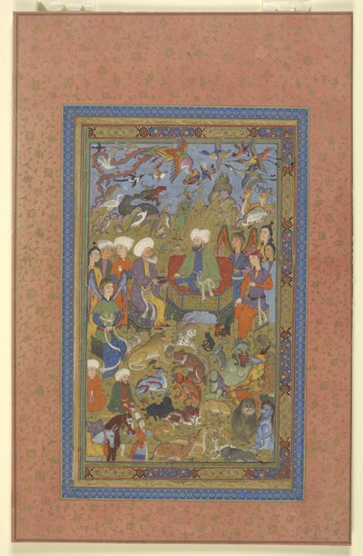 スレイマンとビルキスの即位、1590〜1600年頃 作： Persian School