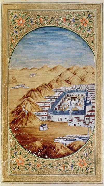 補足ペルサン1389 fol.39メディナの預言者の墓 作： Persian School