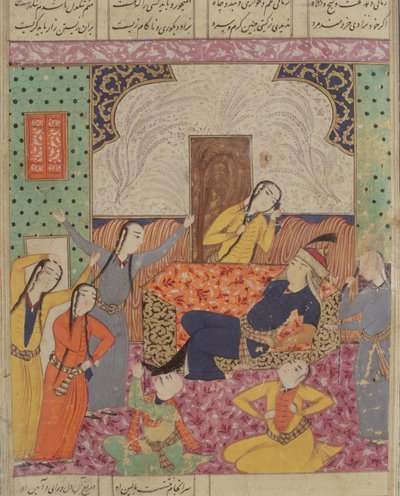 ファルーデの嘆き、アブル・カシム・マヌール・フィルダウシ（c.934-c.1020）1619によるShahnama（Book of Kings）のイラスト 作： Persian School