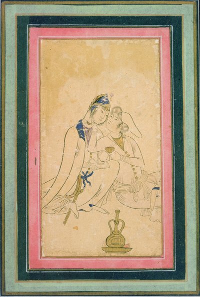 ふたりの恋人 1590年頃 ペルシャ 作： Persian School
