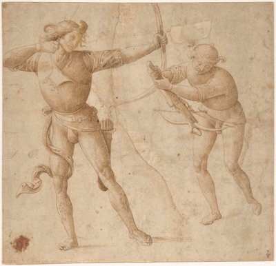 アーチャーとアーバリスト、c。 1500。 作： Perugino