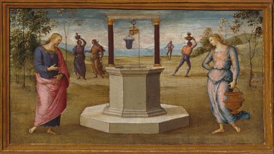 キリストとサマリアの女、150005。 作： Perugino