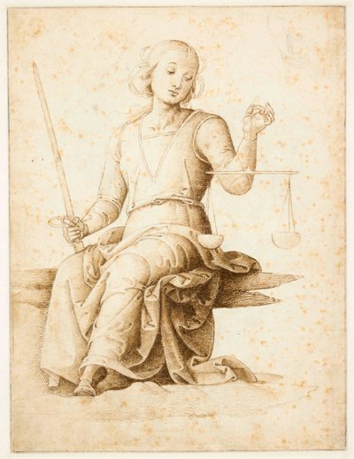 正義、1500年から1503年。 作： Perugino