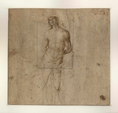 聖セバスチャン、c。 1500。 作： Perugino