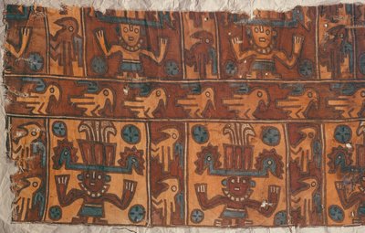 神鳥の布、ティアワナコ文化（織物） 作： Peruvian School