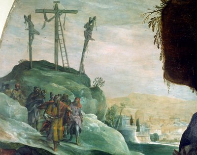 カルバリー、Peter Candid (1548-1628) による「Deposition from Cross」の詳細、キャンバスに油彩、294x177 cm 作： Peter (1548 1628) Candid