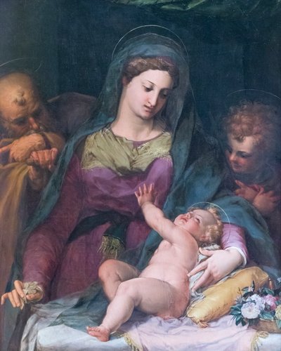 聖ヨハネと聖母子、1585年以前、ピーター・デ・ウィッテ（パネルに油彩） 作： Peter (1548 1628) Candid