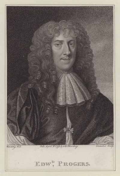 エドワード・プロジャーズ（チャールズ2世の寝室付き花婿）（彫刻 作： Peter (after) Lely
