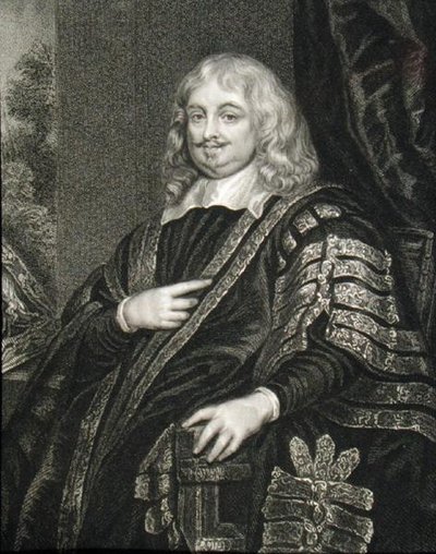 エドワード・ハイド卿（1609-74）第1代クラレンドン伯爵の肖像（「ロッジの英国肖像画」より 作： Peter (after) Lely