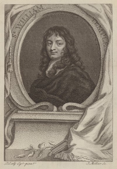 サー・ウィリアム・テンプル（イギリスの外交官・作家）（銅版画 作： Peter (after) Lely