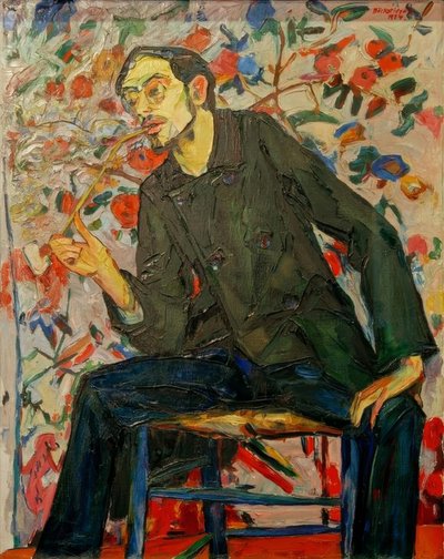 画家コンラート・フェリックスミュラーの肖像 作： Peter August Böckstiegel