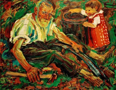大鎌（私の父） 作： Peter August Böckstiegel
