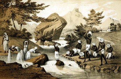 モーリシャスのヒンドゥー教衣装、ジェームズ・クイーン（1824-c.1877）の彫刻、ピーター・S・デュバル（リトグラフ）の出版物。 作： Peter Bernhard Wilhelm (after) Heine