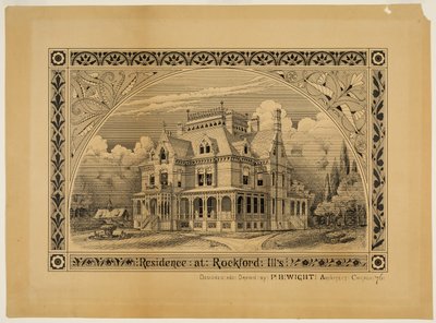 N. C. トンプソンの家、ロックフォード、イリノイ州、視点 作： Peter Bonnett Wight