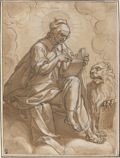 伝道者聖マルコ 作： Peter Candid after Heinrich Aldegrever after Georg Pencz
