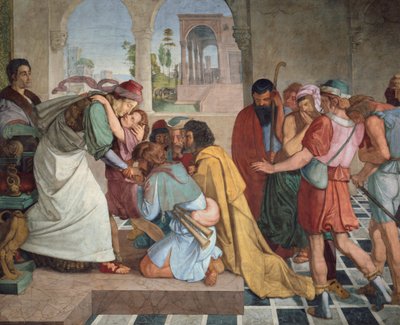 ヨセフは兄弟たちに自分自身を明らかにします, 1817 作： Peter Cornelius von