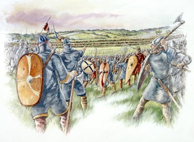 ヘイスティングスの戦い、1066年、c1990-2010 作： Peter Dunn