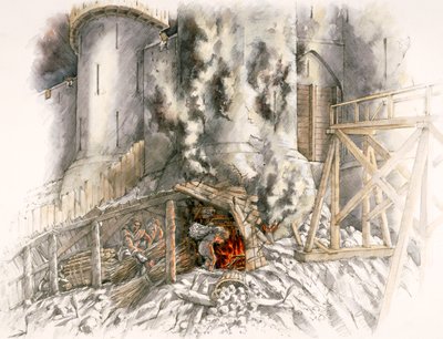 ドーバー城の包囲、1216年、c1990-2010 作： Peter Dunn