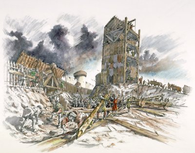 ドーバー城の包囲、1216年、c1990-2010 作： Peter Dunn