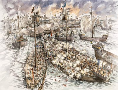 ドーバー城の包囲、1216年、c1990-2010 作： Peter Dunn