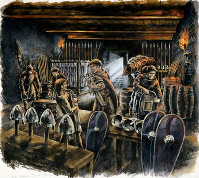 古いセーラム大塔の地下室、c1130、c1990-2010 作： Peter Dunn