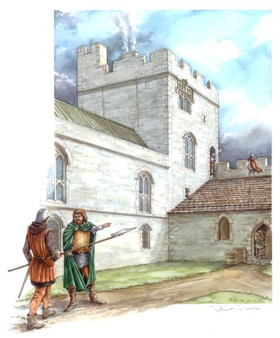 ポートチェスター城、14 世紀半ば、1990～2010 年頃 作： Peter Dunn
