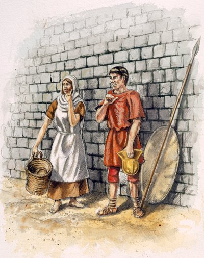 ローマの男性と女性、c2世紀、c1990-2010 作： Peter Dunn