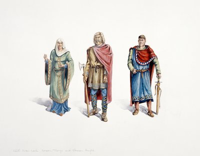 サクソン人とノルマン人、c11世紀、c1990-2010 作： Peter Dunn