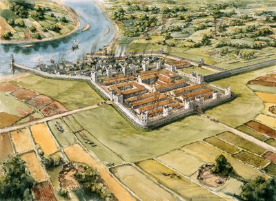 Segedunum ローマの砦、c3 世紀、c1990-2010 作： Peter Dunn