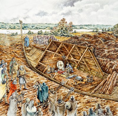 サットン フーの船の埋葬、7 世紀、1990 ～ 2010 年 作： Peter Dunn