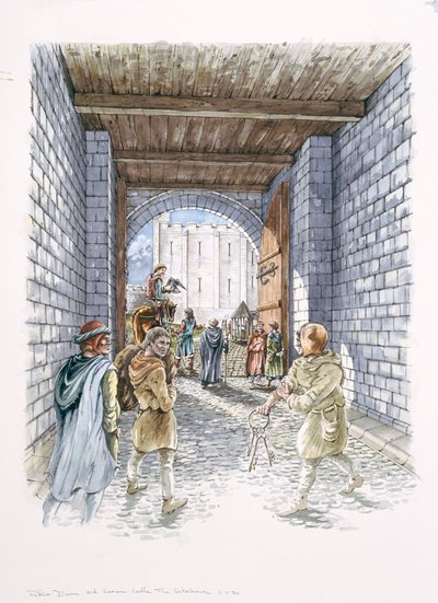 キャッスルゲートハウス、オールドセーラム、ウィルトシャー、c1130、1994 作： Peter Dunn