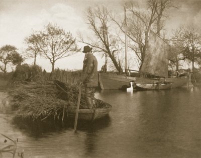 グラドンカッターの復活、ノーフォークブロードの生活と風景、1886年頃 作： Peter Emerson und Thomas Goodall