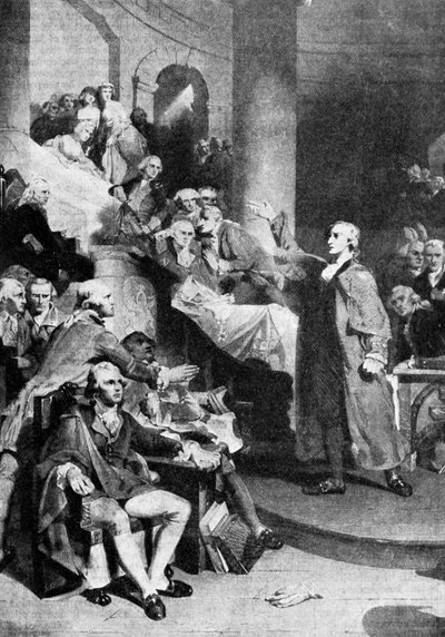 パトリックヘンリー1736-1799年、アメリカ革命、1775年1935年。 作： Peter Frederick Rothermel