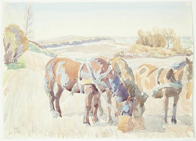 野原の馬 作： Peter Hansen