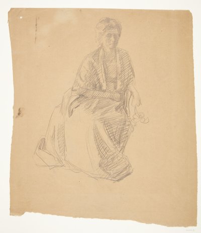 芸術家の妻（エリス夫人）が着席。 絵画の研究: ファボーグ博物館の発足 (1910-11) 作： Peter Hansen