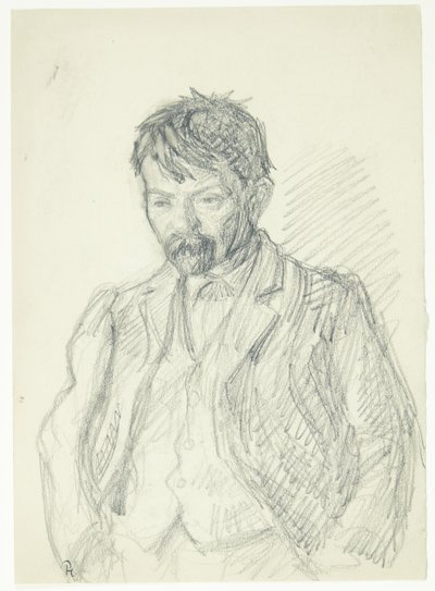 画家イェンス・ビルホルムの肖像。 半身像 作： Peter Hansen