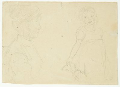 アーティストの妻と娘の研究 作： Peter Hansen