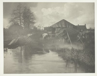ノーフォークのボートヤード 作： Peter Henry Emerson