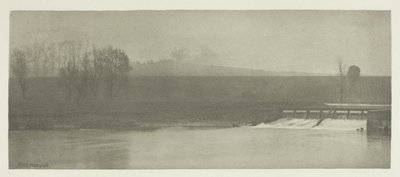 フランダースの堰の雨の日 作： Peter Henry Emerson