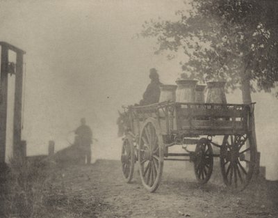 At the Ferry – A Misty Morning 作： Peter Henry Emerson