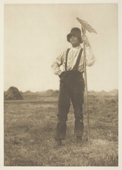 レーキ付きヘイメーカー (ノーフォーク) 作： Peter Henry Emerson