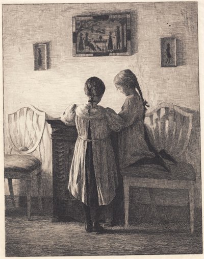 2 人の少女とインテリア 作： Peter Vilhelm Ilsted