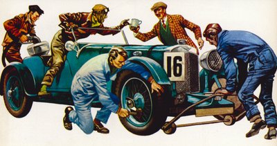 多くのレースで優勝したアストンマーティンのレーシングカー、ヴィンテージ1932 作： Peter Jackson