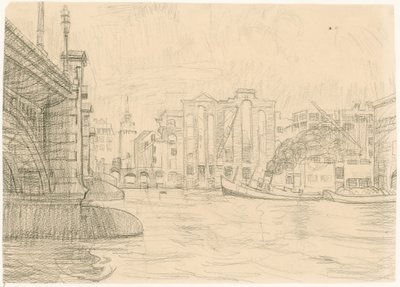 Blackfriars Bridge 1941によって倉庫が焼失 作： Peter Jackson