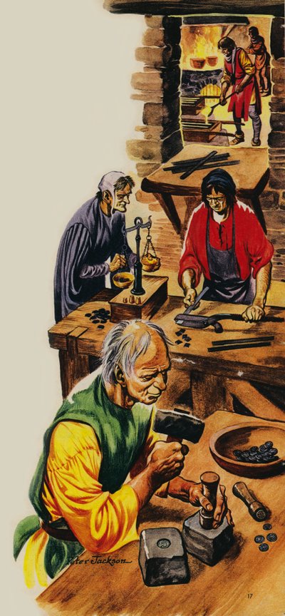 エドワード1世の時代のコインメーカー 作： Peter Jackson