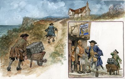トレジャーアイランドのイラスト 作： Peter Jackson