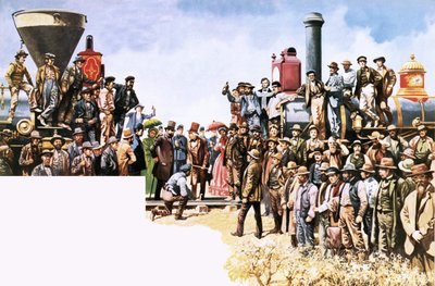 ユニオンパシフィックとセントラルパシフィックの鉄道の結合 作： Peter Jackson